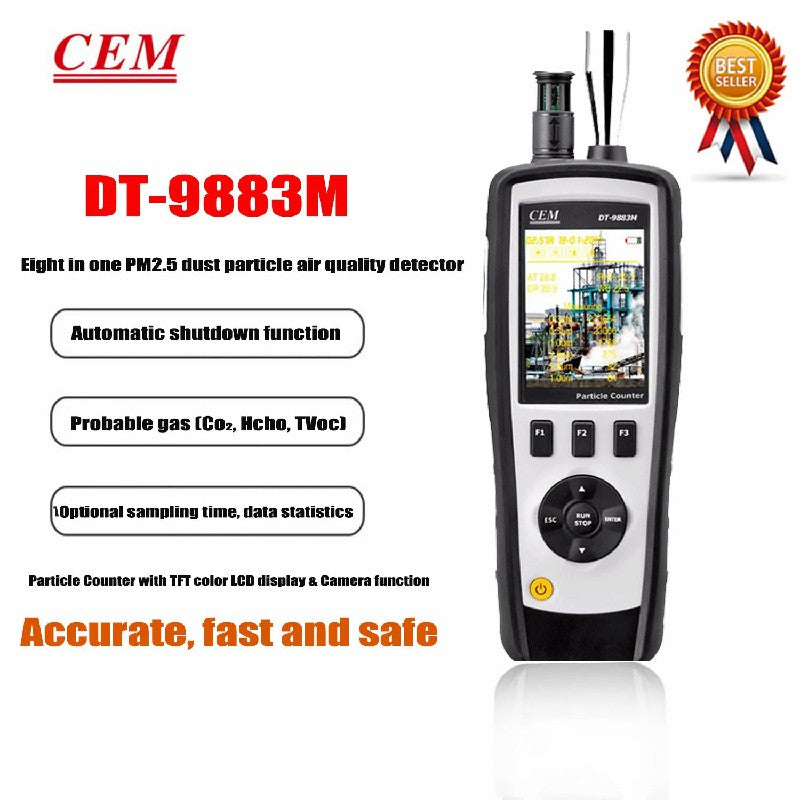 CEM DT-9880 DT-9881 DT-9880M DT-9881M DT-9883M Air Quality Detector Particle Count PM2.5 Dust Particle Counter Particle Detector CEM DT-9880 DT-9881 DT-9880M DT-9881M DT-9883M Air Quality Detector Particle Count PM2.5 Dust Particle Counter Particle Detector